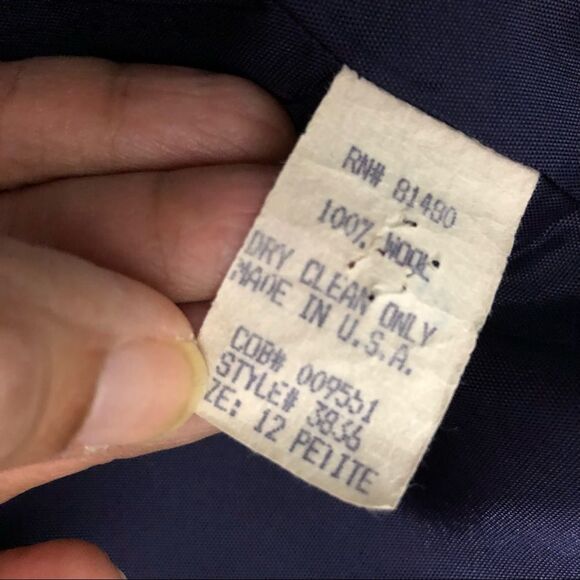 SAVANNAH 100% Wool Blazer Jacket Academia Lined One-Button Sz 12 Petite - Picture 9 of 10